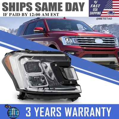 For Ford Expedition 2018-2021 Headlight Assy W/ Bulb JL1Z13008K Passenger Side Foto 1 de 4