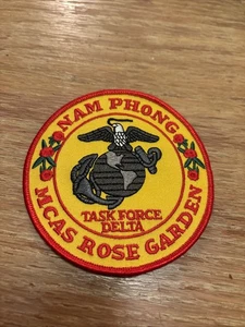 4" USMC MCAS ROSE GARDEN TASK FORCE DELTA NAM PHONG ROUND EMBROIDERED PATCH - Picture 1 of 4