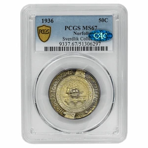 1936 Norfolk Half Dollar PCGS MS 67 - Picture 1 of 2