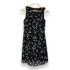 Adrianna Papell Vestito Tubino Donna 2 Nero Pois Senza Maniche Mini Abito - Foto 1 di 8