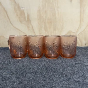 Tazas de vidrio rosalina Arcoroc Francia de colección rosa con mango floral café Cottagecore - Imagen 1 de 21