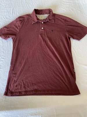 Volcom Mens Polo T-Shirt Maroon Short Sleeve Collared Button-Down Logo Size S - Image 1 of 4