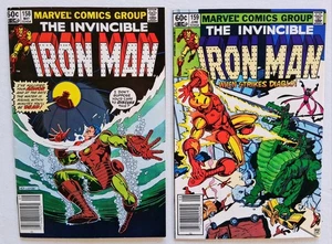 Iron Man #158 #159 - 1982 Marvel Comics Kiosk Lot, Bob Layton Fantastic Four - Bild 1 von 4