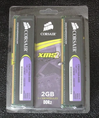 Corsair XMS2 2GB ( 2x1 GB) DDR2 800 MHz Desktop Memory CM2X1024-6400 - Image 1 of 2