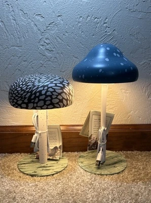 John Derian x Target Blue + Brown Mushroom Lamp Set - Image 1 of 4