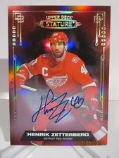 2022-23 UD STATURE UPDATE 21-22 RED FOIL AUTO HENRIK ZETTERBERG #03/10 SSP
