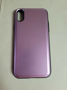 Apple iPhone  Case Credit Card Holder Purple iPX s - Picture 1 of 3