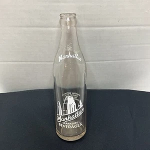 Botella de vidrio vintage Manhattan bebidas espumosas Chicago Duraglas 12 oz C-569 - Imagen 1 de 15