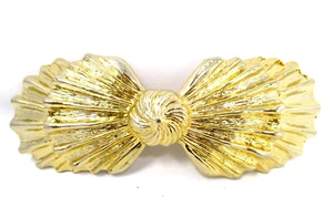 Vintage Schleife Gürtelschnalle groß ausgefallen Statement Gold Damen 5" 70er 80er 90er Y2K - Bild 1 von 8