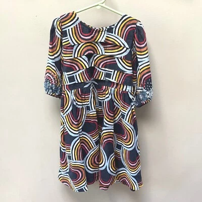 Vestido Rosa Pollo Arco Iris Lentejuelas Manga Fiesta Informal Niñas Talla 7Y Foto 1 de 4