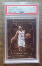CAMERON THOMAS 2021/22 PANINI SELECT #21 BLUE RETAIL ROOKIE CARD RC. PSA 10