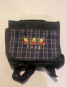 Vintage Disney Winnie The Pooh Bag / Backpack Picnic Black Red - Picture 1 of 8