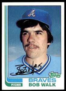 1982 Topps Bob Walk . Atlanta Braves #296