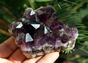 243,6 g AA+ Nuevo hallazgo esquelético tibetano cuarzo púrpura amatista racimo muestra - Imagen 1 de 12