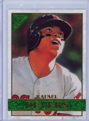 2020  Topps Gallery #55 Rafael Devers Green /99 - Image 1 of 2