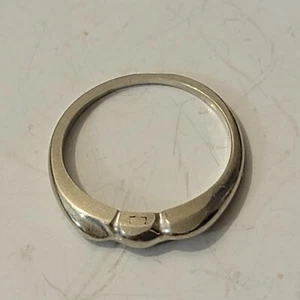 14k & 10K White Gold Engagement Band Ring Size 5.25 & 2.13 Grams - Picture 1 of 8