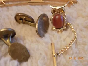 Vintage Men's Tie tack and cufflinks - Picture 1 of 3