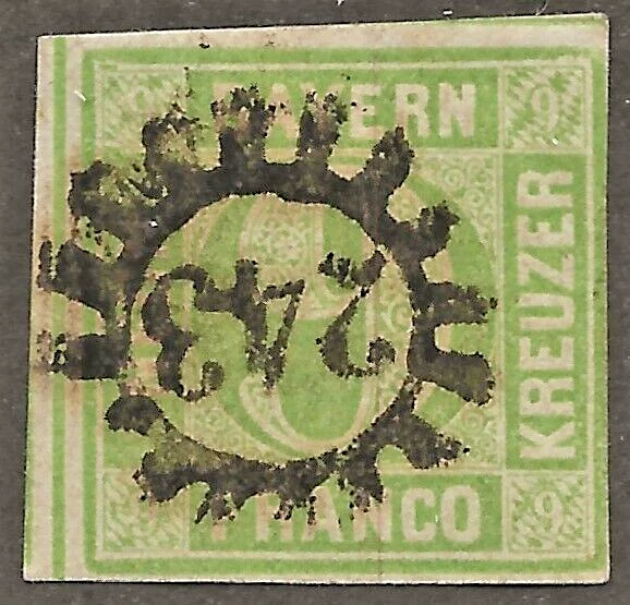 Germany - Bavaria (1850) - Scott # 6,   Used - Image 1 of 1