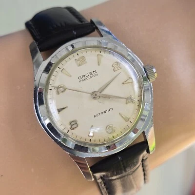 Vintage GRUEN men's automatic watch 550SS 17Jewels swiss 1950s - Image 1 of 4