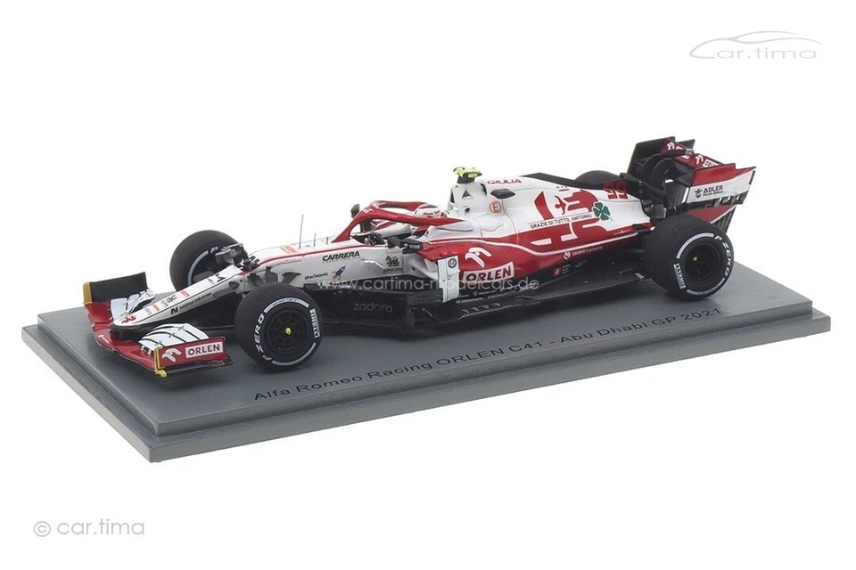 Spark S7857 1/43 Alfa Romeo C41 No.99 Abu Dhabi GP 2021 Antonio Giovinazzi