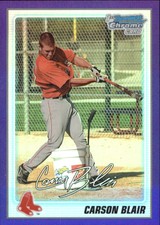 2010 Bowman Chrome Prospects Purple Refractors Baseball Card #BCP41 Carson Blair
