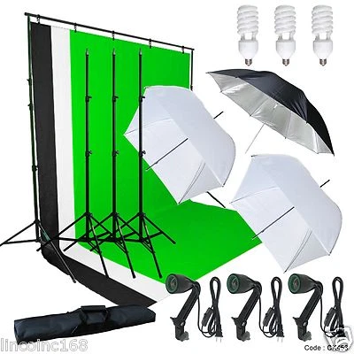 Studio Lighting Photography Light Backdrop Stand Background Photo light Set Kit - Image 1 of 4