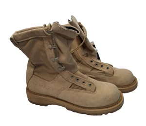 ROCKY 790G Army Combat Boot Temperate Weather Tan Gortex Vibram Sole 7.5R NOS - Picture 1 of 14