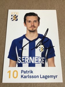 Patrik Karlsson Lagemyr, Sweden 🇸🇪IFK Gothenburg 2020/21 signed club card 4x6