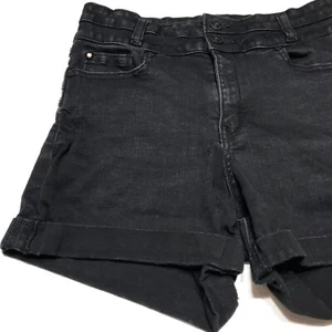 Enjean Denim Co. Shorts Juniors Size Large Black High Rise Cuffed Stretchy Jean - Picture 1 of 12
