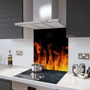 Glass Splashbacks Real Flames - Made By Premier Range - Picture 1 of 6