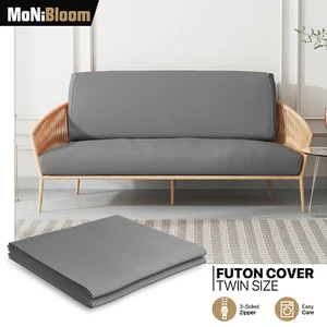 Dark Grey Twin Size Slipcovers Cushion Stretch Futon Cover Couch Sofa Protector - Picture 1 of 10