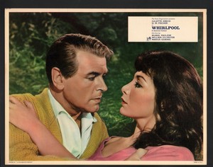 Whirlpool Lobby Card-Juliette Greco and O.W. Fischer face to face.