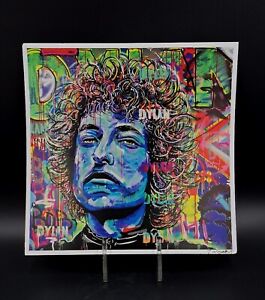 Bob Dylan Digital Art Print Signed Pop Colorful Graffiti 12" X 12"