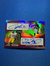 23 Leaf Vivid Football Colorful Combos Purple Auto HOF of Tomlinson/Bettis #1/2!