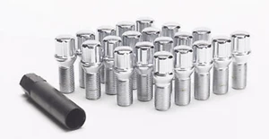 12x1.25 Chrome Tuner Spline Lug Bolts Brand New Wheel Nuts 28mm Shank Set of 20 - Picture 1 of 2