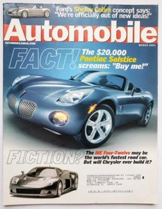 Automobile Magazine March 2004 Pontiac Solstice Chrysler ME Four-Twelve - Picture 1 of 2