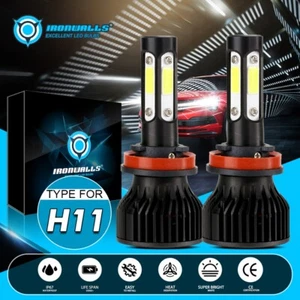 4-sides H11 H9 LED Headlight Kit High/Low Beam Bulb Super Bright 6500K 1000000LM - Picture 1 of 12