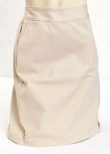 DKNY Beige Uptown Metro Zip Slit Stretch Skirt Women's 10 NWT - Picture 1 of 5