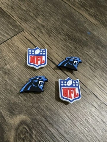 CAROLINA PANTHERS SET OF 4 shoe charms Cover