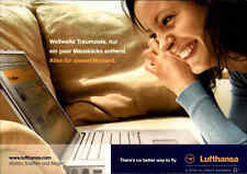 Lufthansa Airline Reklame Werbekarte Werbung, Postkarte Ansichtskarte ungelaufen