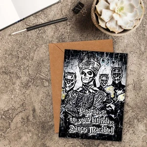 Ghost Swedish rock band birthday card, 7" x 5" - Picture 1 of 2