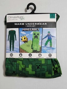 Climate Right Boys Sz 10/12 Baselayer Pant & LongSleeve Shirt Minecraft Graphic - Picture 1 of 2