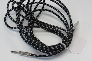 20' Tweed Cloth Woven Braided Cord 1/4 Guitar Cable - Picture 1 of 3