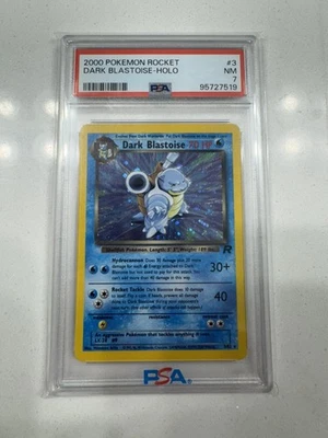 2000 POKEMON ROCKET #3 Dark BLASTOISE-HOLO PSA 7 — 第 1/2 张图片