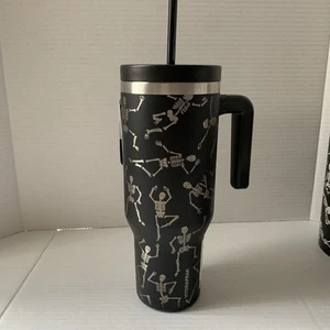 Bicchiere Hydrapeak Voyager 40 oz acciaio inox scheletri danzanti collezione artigianale - Foto 1 di 5