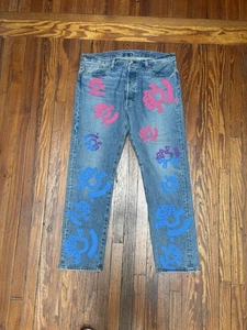 Denim Tears Jeans X “BSTROY TEARS" - Size 40x34 Pre Owned AUTHENTIC - Picture 1 of 3