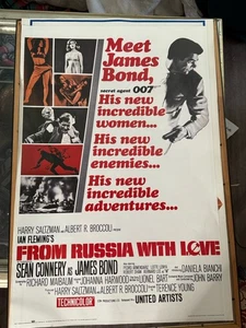 Vintage James Bond From Russia With Love POSTER 007 Large MINT Original 1993 - Bild 1 von 2