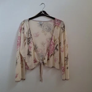 Kaliko Boloro UK 14 Linen Pink Cream Floral Excellent Condition, Hardly Worn - Picture 1 of 11