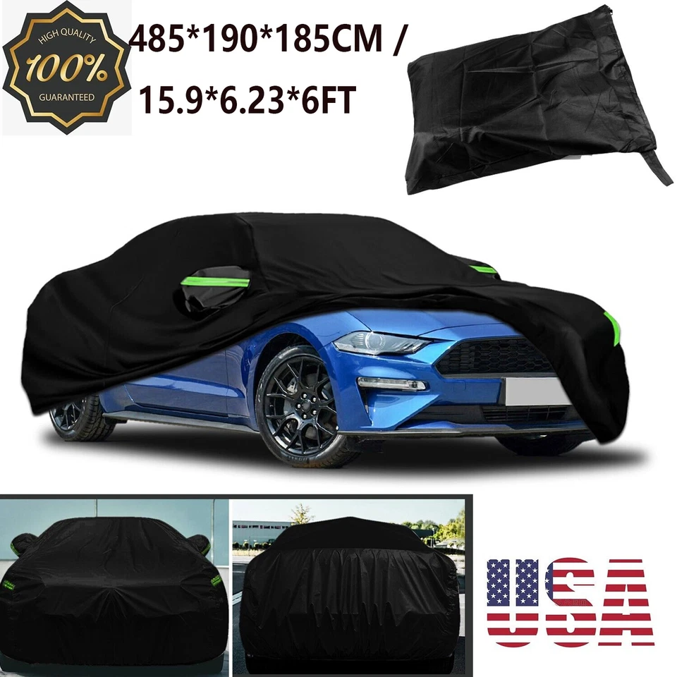 For Ford Black Car Full Cover Waterproof UV Snow Dust Rain Resistant Protection - Image 1 of 4