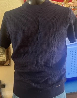 Camisa masculina slim fit Icon Amsterdam The Fabio com nervuras AP2 azul GG - Imagem 1 de 4